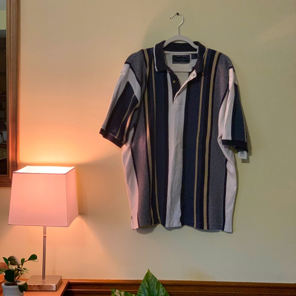 Vintage color blocked collared shirt